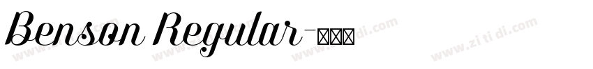 Benson Regular字体转换